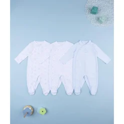 Pack 3 pijamas de bebé niño con estampado de perritos