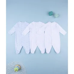 Pack 3 pijamas largos de terciopelo para bebé niño