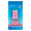 Pack 12 velas rosas en espiral