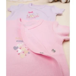 Pack de 5 bodies cruzados para niña