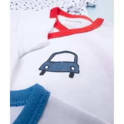 Pack de 5 bodies de manga corta con cierre cruzado