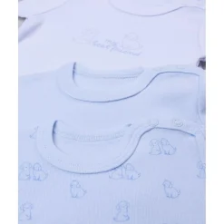 Pack de 5 bodies de manga corta blanco y azul