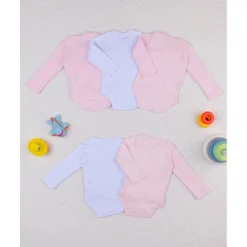 Pack de 5 bodies rosas, blancos y con estrellitas