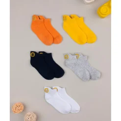 Pack de 5 calcetines cortos para niño – león y colores vivos