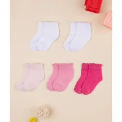 Pack de 5 Calcetines Cortos para Niña