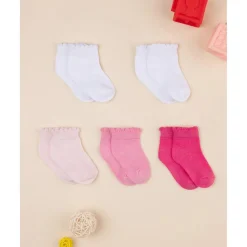 Pack de 5 Calcetines Cortos para Niña