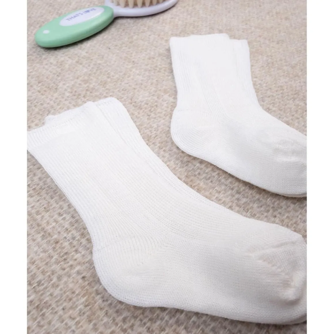 Pack de 2 calcetines primeros días en lana y poliéster suave