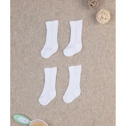 Pack de 2 pares de calcetines primer día algodón blanco