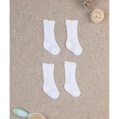 Pack de 2 pares de calcetines primer día algodón blanco