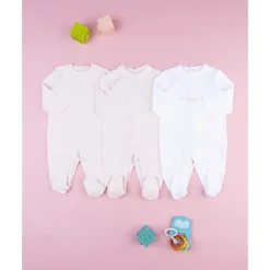 Pack de 3 peleles interlock para niña