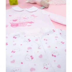 Pack de 2 pijamas de chenilla para bebé niña