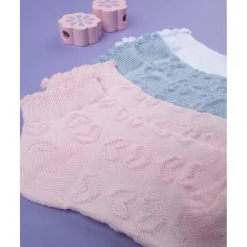 Pack x3 calcetines niña cortos de algodón