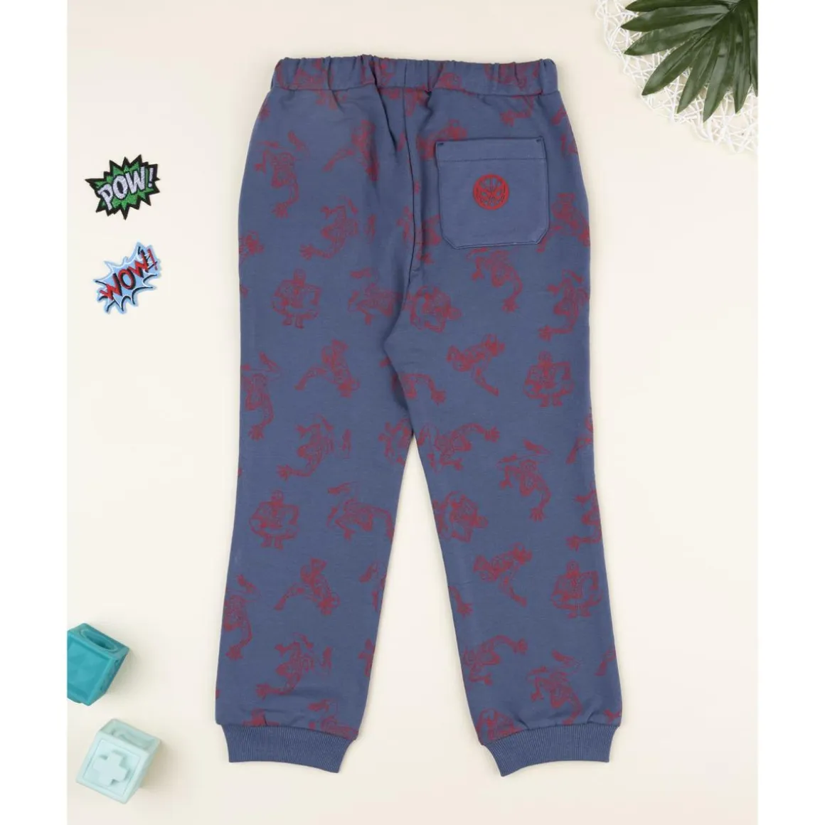 Pantalón azul para niño con Spiderman estampado