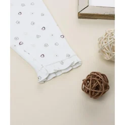 Pantalón blanco con corazones para bebé niña