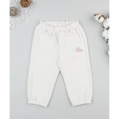 Pantalón de pana blanco para niña