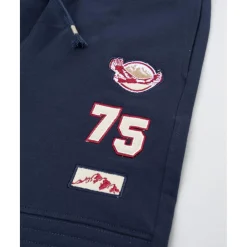 Pantalón felpado azul noche niño con estampado