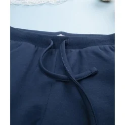 Pantalón felpado azul para niña