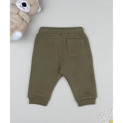 Pantalón felpado verde militar para niño