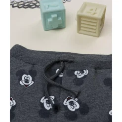 Pantalón gris de niño en felpa con estampado de Mickey Mouse