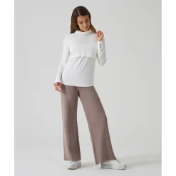 Pantalón marrón premamá en tricot