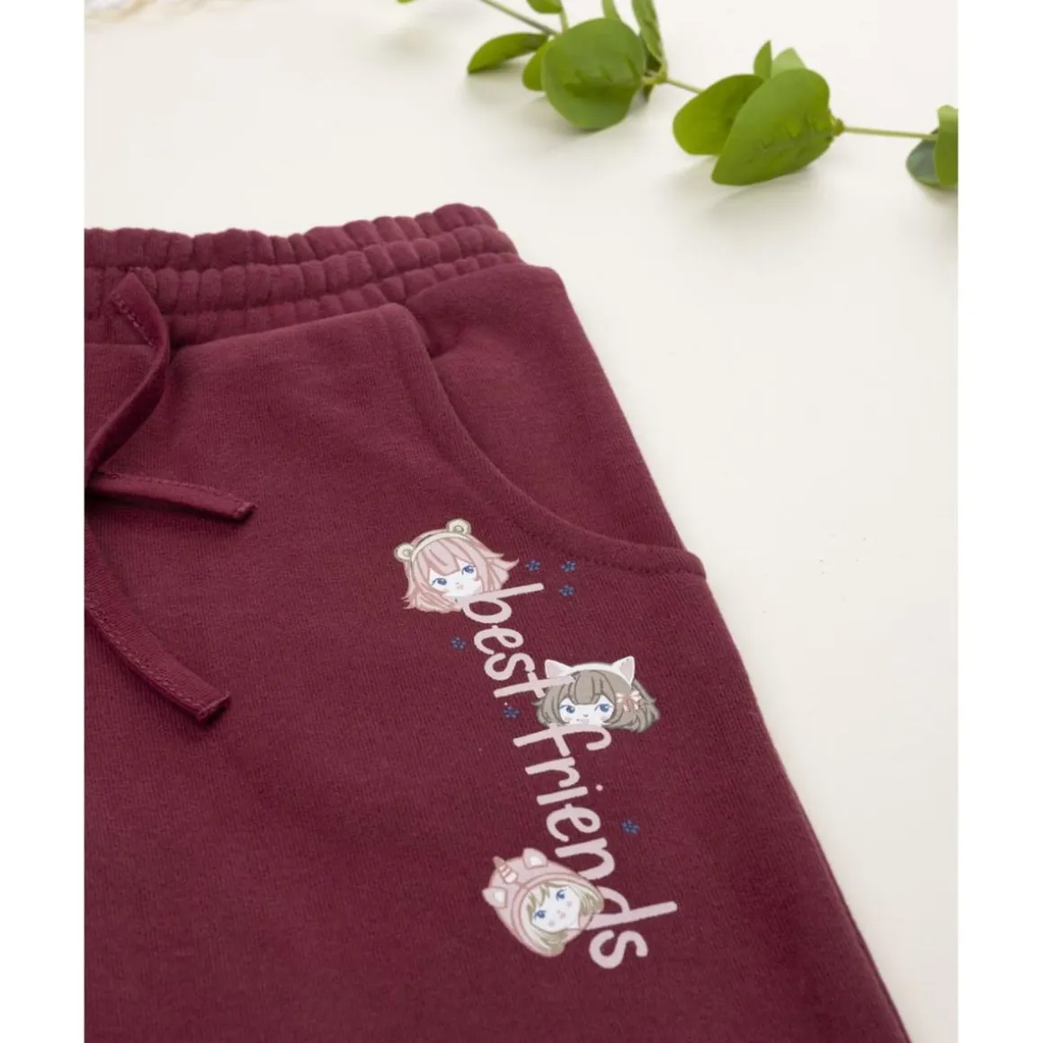Pantalón niña burdeos “Best Friends”