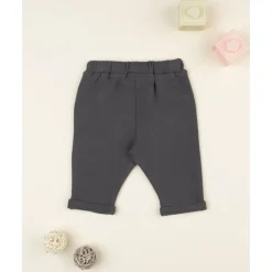 Pantalón niña gris antracita en punto suave