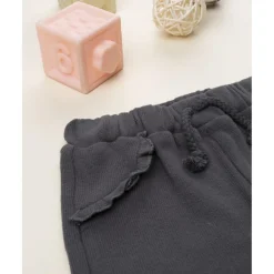 Pantalón niña gris antracita en punto suave