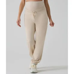 Pantalón premamá felpa crema