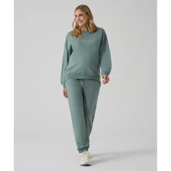 Pantalón premamá felpa verde