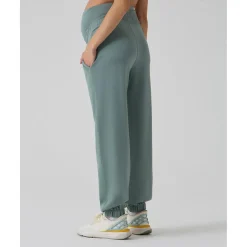 Pantalón premamá felpa verde