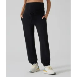 Pantalón premamá negro en felpa