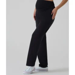 Pantalón premamá negro en felpa modal