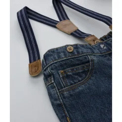 Pantalón vaquero con tirantes para bebé niño