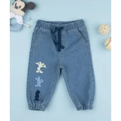 Pantalón vaquero de niño con parche de Mickey Mouse