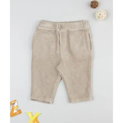Pantalón velour niño beige
