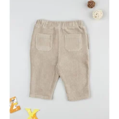 Pantalón velour niño beige