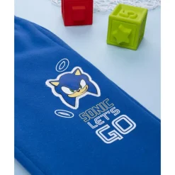 Pantalones de niño azul con estampado Sonic