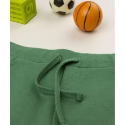 Pantalones niño verde estampado relieve