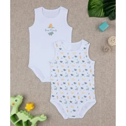 Paquete 2 bodis costina bebé dinosaurios