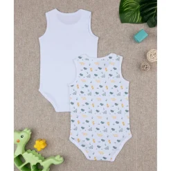 Paquete 2 bodis costina bebé dinosaurios