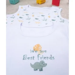 Paquete 2 bodis costina bebé dinosaurios