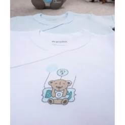 Paquete 2 body blanco y celeste