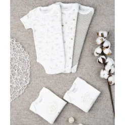 Paquete 5 body cortos unisex oro