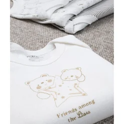 Paquete 5 body cortos unisex oro