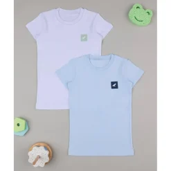 Paquete 2 camisetas niña blanco/azul