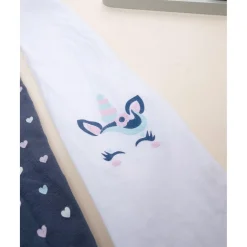 Paquete 2 pantis microfibra niña unicornio