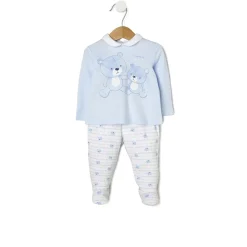 Paquete de 2 trajes azules con ositos