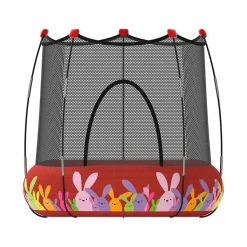 Parque de juegos con cama elástica Rojo