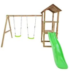 Parque infantil Carlit de madera columpios y tobogán