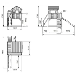 Parque infantil de madera Lollipop L